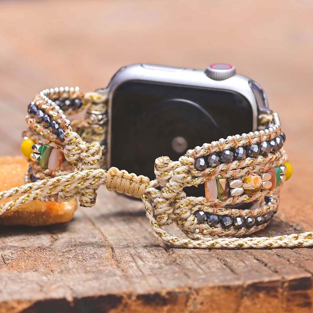 Adjustable Hematite Apple Watch Strap