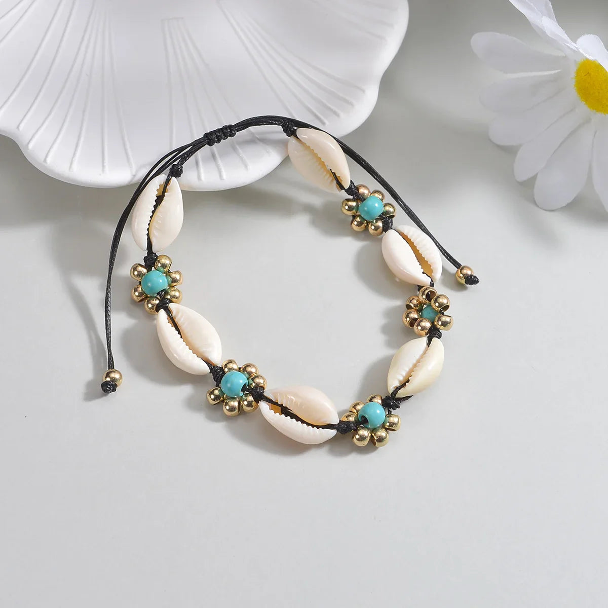 Turquoise Flower Anklet