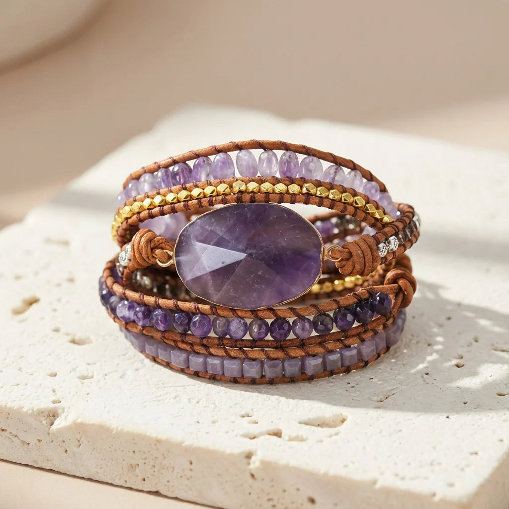 Amethyst Crown Bracelet