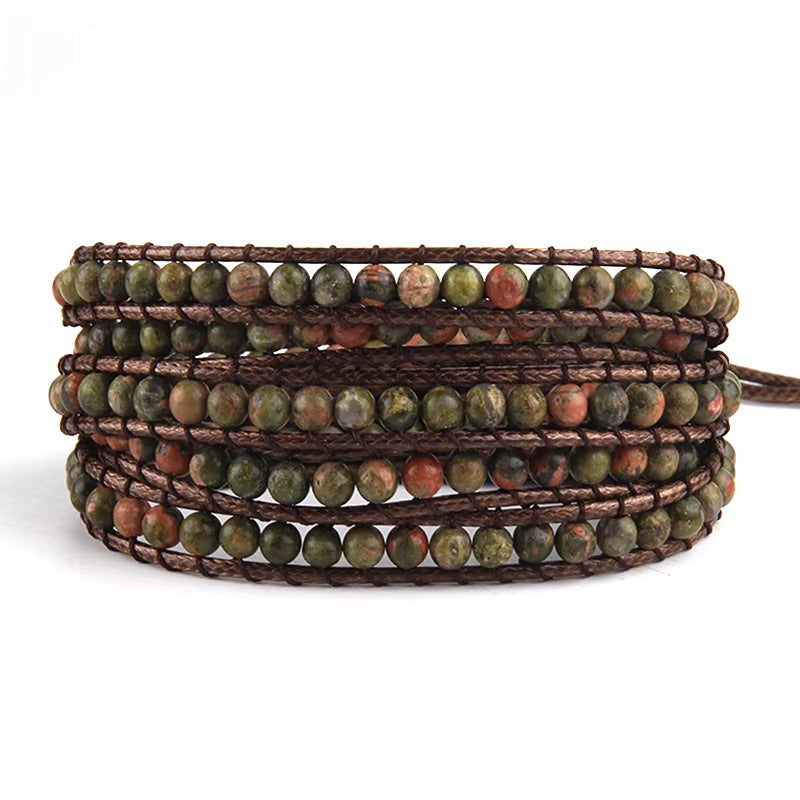 Classic Indian Agate Wrap Bracelet