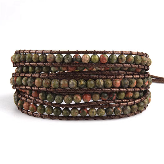 Classic Indian Agate Wrap Bracelet