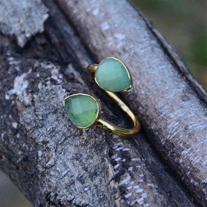 Sage Glow Adjustable Ring