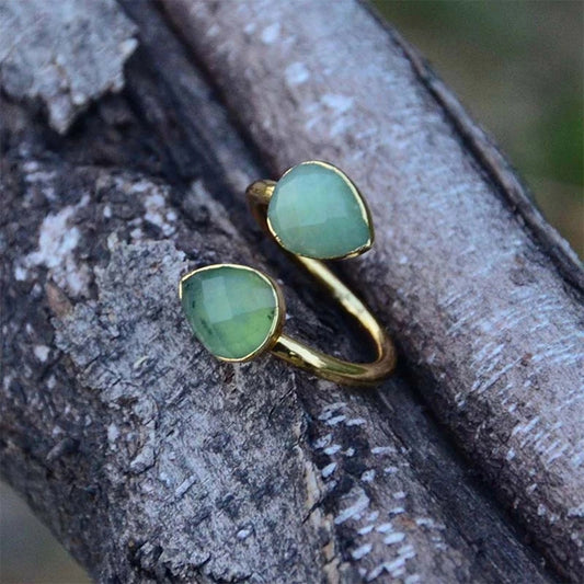 Sage Glow Adjustable Ring