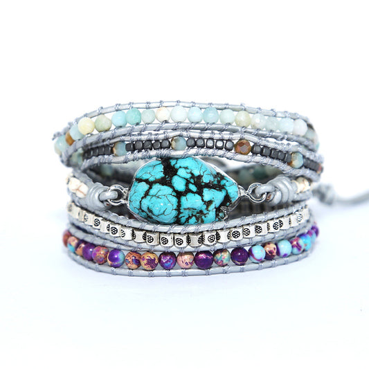 Turquoise Protection & Balance Wrap Bracelet