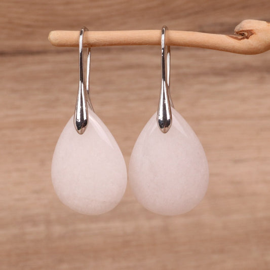 Compassion Rose Quartz Drop Earrings