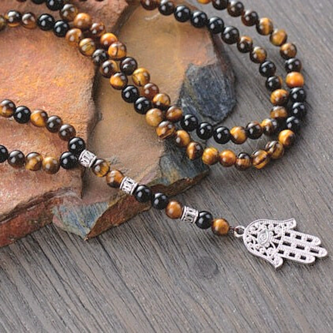 Good Fortune Tiger's Eye Mala