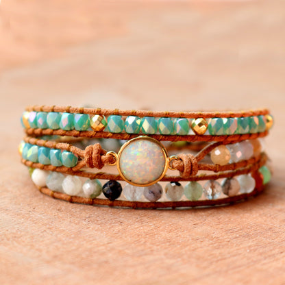 Opal Glow Wrap Bracelet