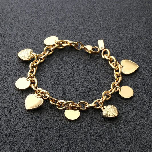 Golden Love Charm Bracelet