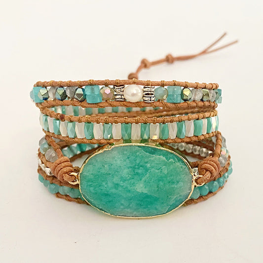 Amazonite Wrap Bracelet