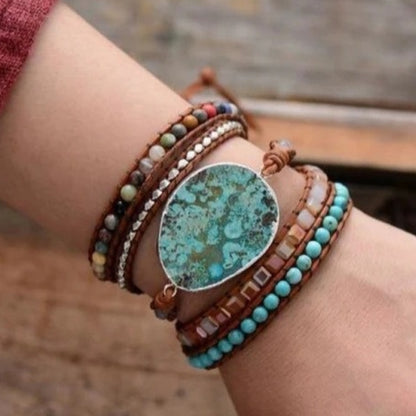 Ocean Jasper Calm & Balance Wrap Bracelet