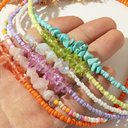 Colorful Crystal Bead Strand Bracelets
