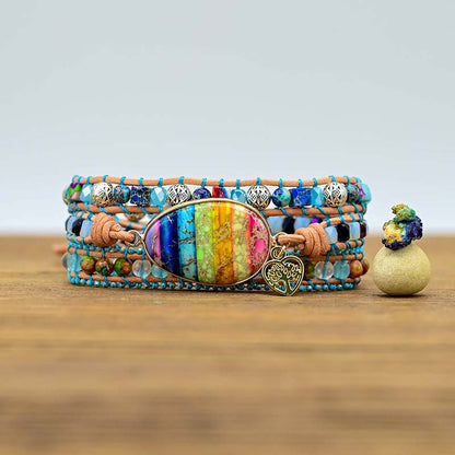 Positive Chakra Tree of Life Bracelet