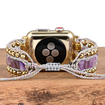 Adjustable Amethyst Apple Watch Strap