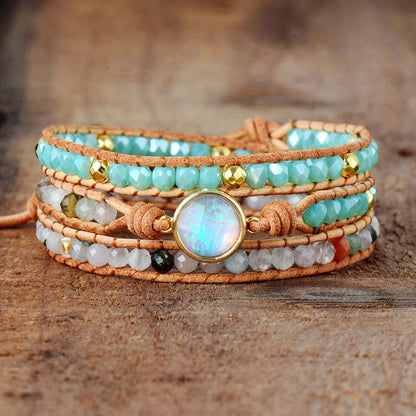 Opal Glow Wrap Bracelet