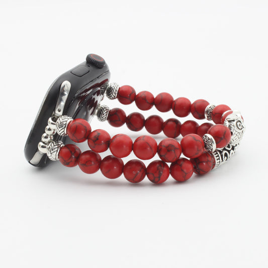 Bold Energy Red Jasper Apple Watch Strap