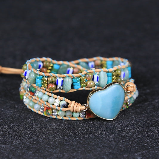 Turquoise Heart Protection & Balance Bracelet