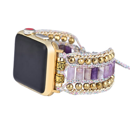 Adjustable Amethyst Apple Watch Strap
