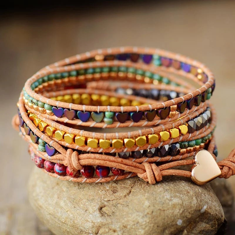 Red Jasper Love Wrap Bracelet