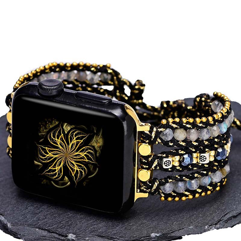 Adjustable Labradorite Apple Watch Strap