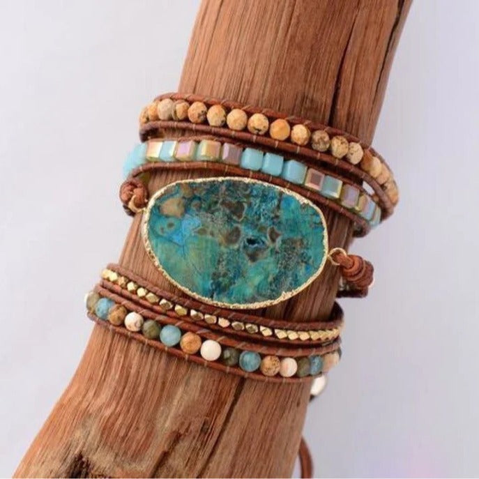 Ocean Jasper Calm & Balance Wrap Bracelet