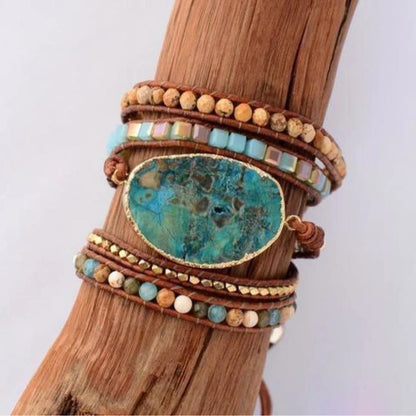 Ocean Jasper Calm & Balance Wrap Bracelet