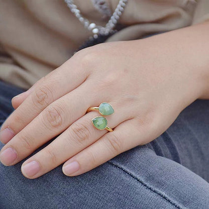 Sage Glow Adjustable Ring