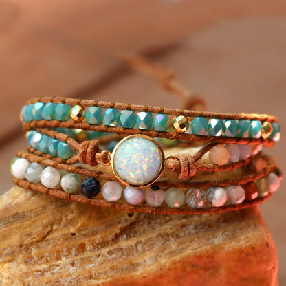 Opal Glow Wrap Bracelet