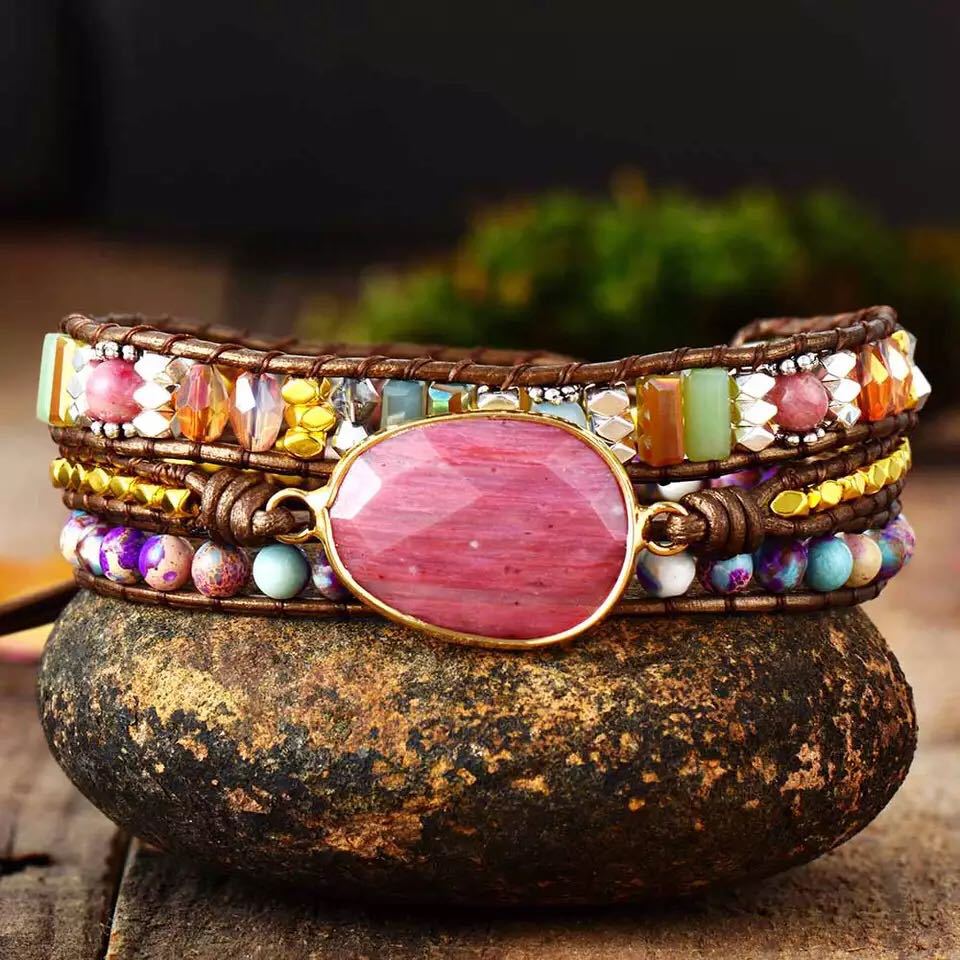 Rhodonite Love & Healing Wrap Bracelet