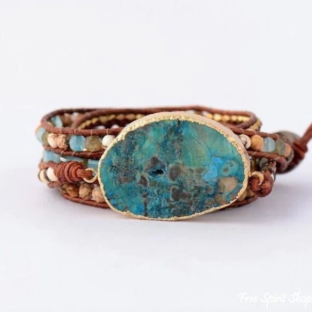 Ocean Jasper Calm & Balance Wrap Bracelet