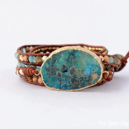 Ocean Jasper Calm & Balance Wrap Bracelet