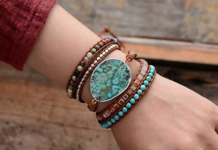 Ocean Jasper Calm & Balance Wrap Bracelet