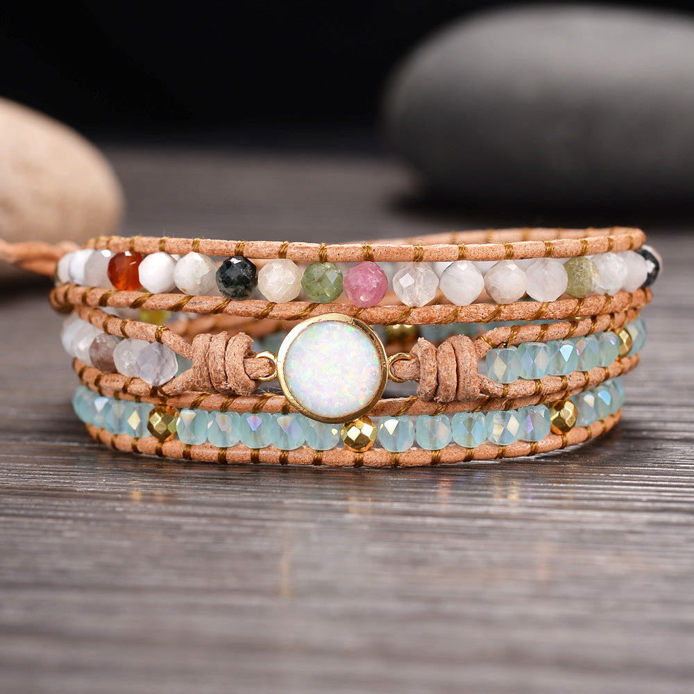 Opal Glow Wrap Bracelet