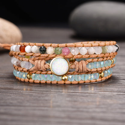 Opal Glow Wrap Bracelet