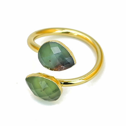 Sage Glow Adjustable Ring