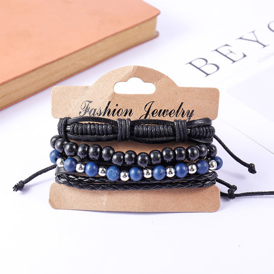 Hematite & Lava Stone Protection Wrap Bracelet