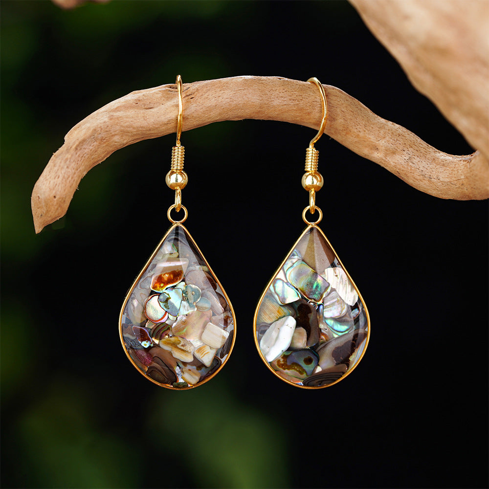 Abalone Shell Drop Earrings