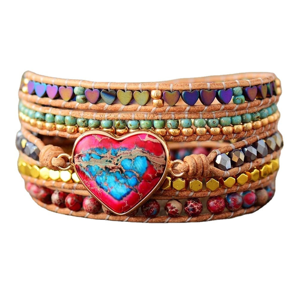 Red Jasper Love Wrap Bracelet
