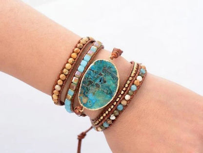 Ocean Jasper Calm & Balance Wrap Bracelet