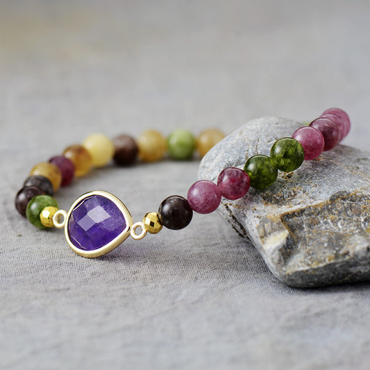 Mystic Labradorite & Jade Energy Bracelet