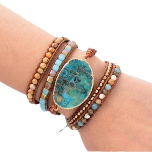 Ocean Jasper Calm & Balance Wrap Bracelet