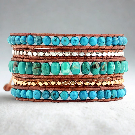 Free Spirit Turquoise Wrap Bracelet