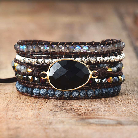 Powerful Force Onyx Wrap Bracelet