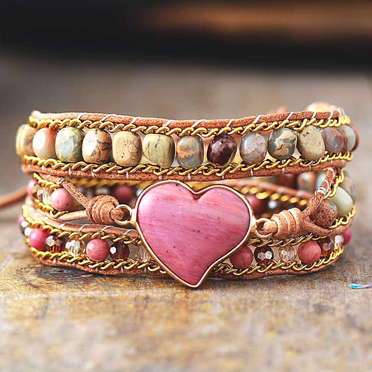 Pure Love Rhodonite Wrap Bracelet