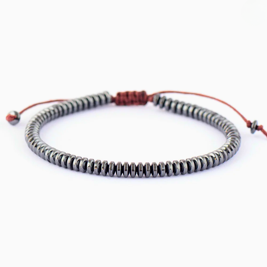 Unisex Lace-Up Metal Bracelet (Hematite, Gold, Rose-Gold)