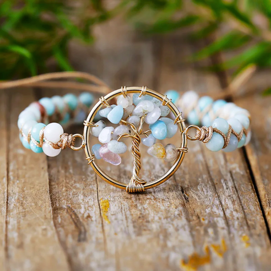 Grounding Amazonite Tree of Life Bracelet