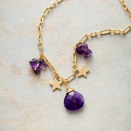 Amethyst Charm Necklace