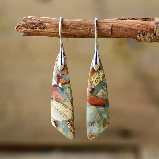 Boho Spiritual Jasper Earrings