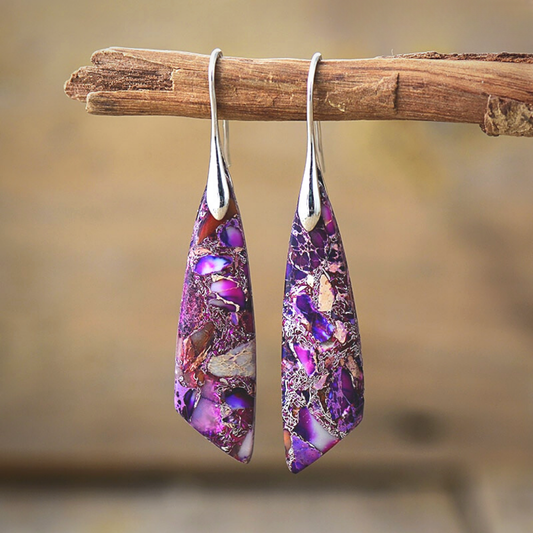 Spiritual Purple Jasper Earrings