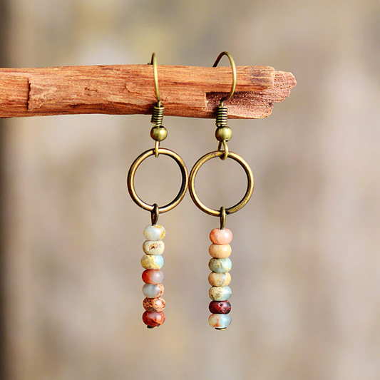 Bohemian Jasper Dangle Earrings