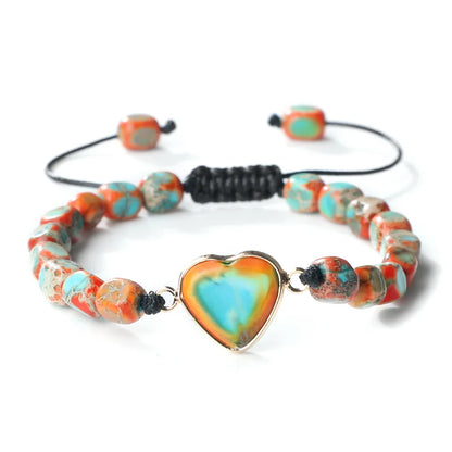 Grounding Jasper Heart Bracelets (6 Different Colors Available)